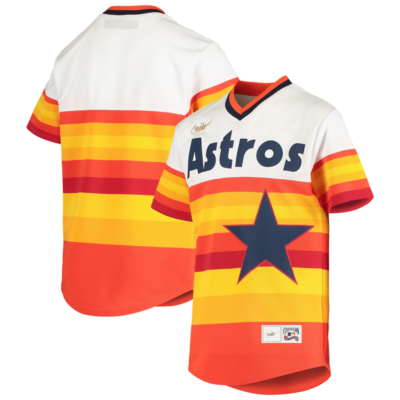 2020 MLB Youth Houston Astros Nike White Home Cooperstown Collection Team Jersey 1->houston astros->MLB Jersey